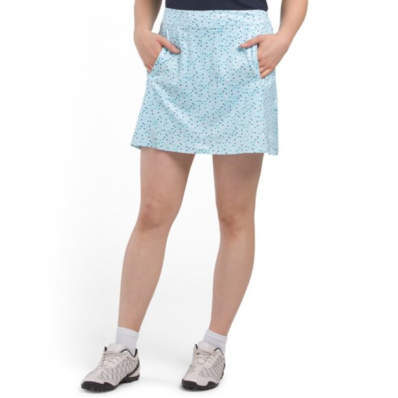 G/FORE light blue Aye Papi Tech Jersey A-line Skort